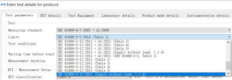 EMC电磁兼容谐波测试限值标准